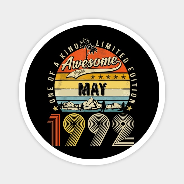 Awesome Since May 1992 Vintage 31st Birthday Magnet by Mhoon 